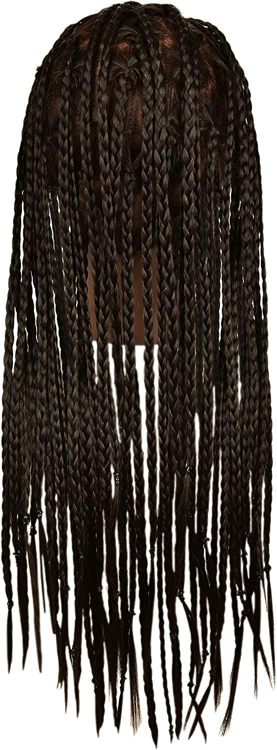 Black QACIEH 30 Inch 80% Real Human Hair Mannequin Head with Stand for Hairdresser Practice Manikin Cosmetology Doll Training Head Braiding Styling Curling Cutting Display