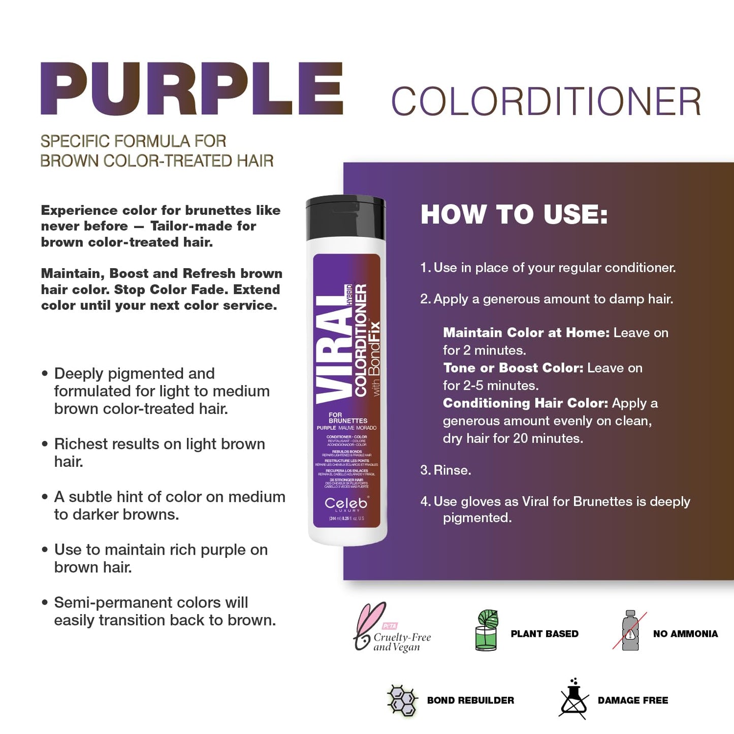 White Smoke Viral Colorwash Purple for Brunettes