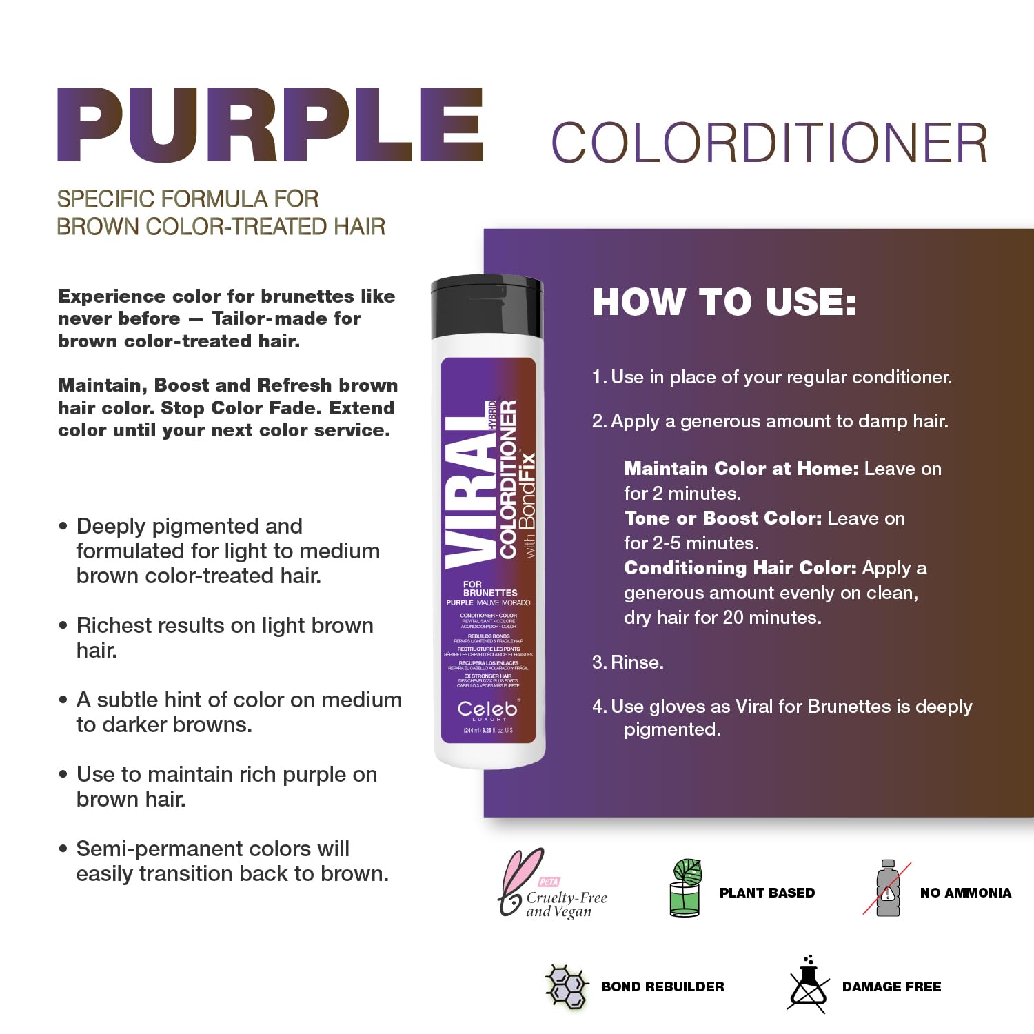 White Smoke Viral Colorwash Purple for Brunettes