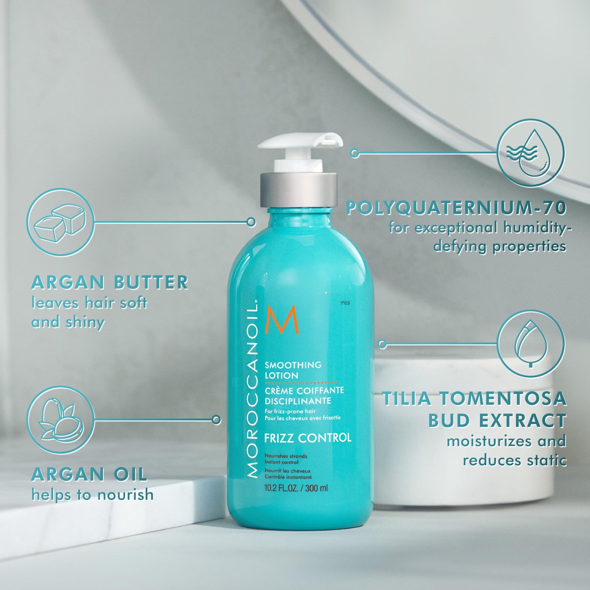Dark Gray Moroccanoil Smoothing Lotion, 10.2 Fl. Oz.