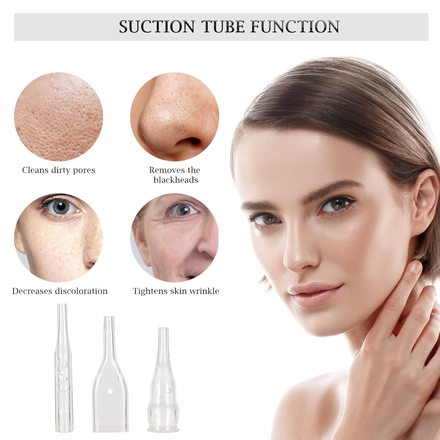 White Smoke AIMENGXI 3 in 1 Diamond Microdermabrasion Machine, Professional Microdermabrasion Device with Vacuum Spray, Beauty Facial Skin Care Dermabrasion Equipment for Salon Personal Home Use