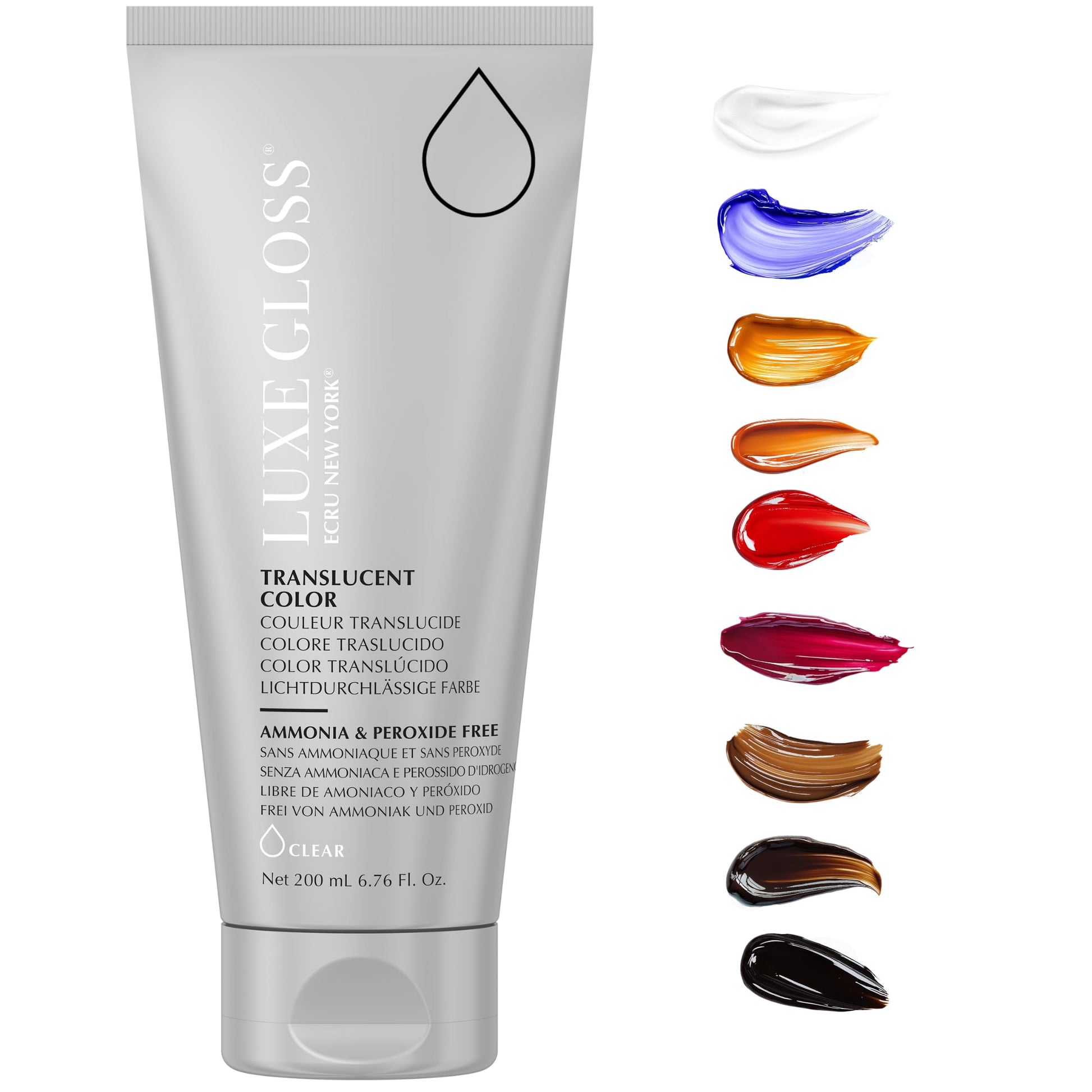 White Smoke Ecru New York LUXE GLOSS Hair Gloss for Enhanced Color and Glass-Like Shine, Clear
