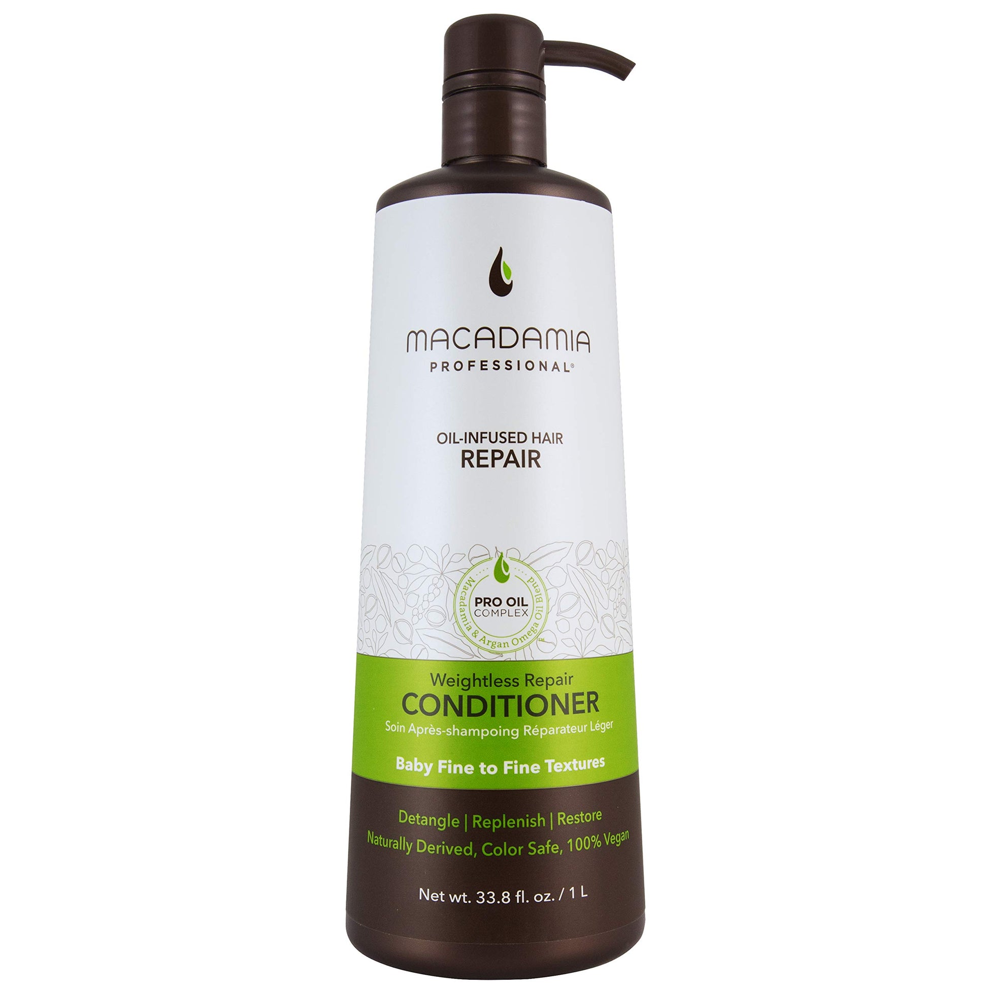 White Smoke Macadamia Professional Weightless Repair Hair Conditioner – Hydrating Conditioner for Fine, Damaged & Color-Treated Hair Care, Sulfate Free Vegan Products, 33.8 fl oz