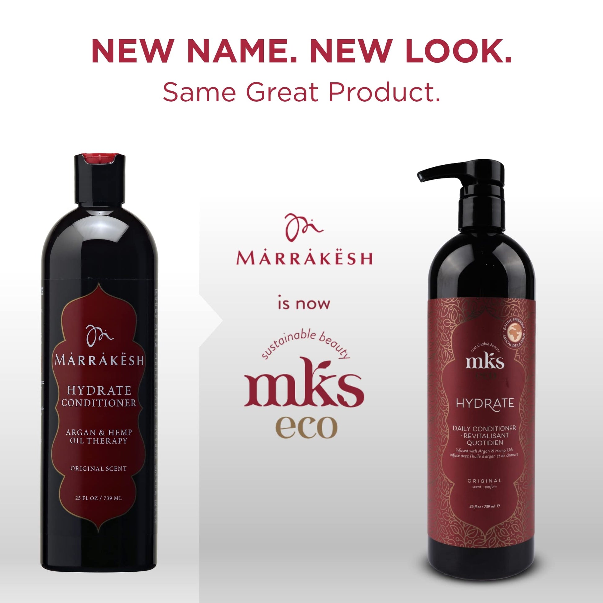 White Smoke MKS eco Hydrate Conditioner, Original Scent - 25 fl oz - Nourish & Moisturize Hair, Protect Against Breakage - Moroccan Argan Oil, Hemp Seed Oil - Vegan, Cruelty Free