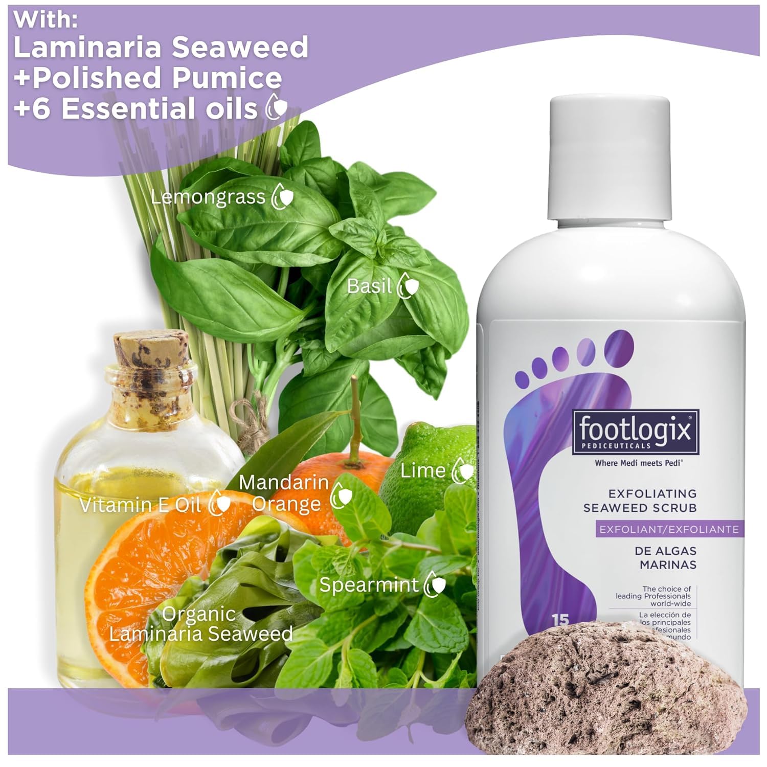 White Smoke FOOTLOGIX Exfoliating Seaweed Scrub, 8.45 oz