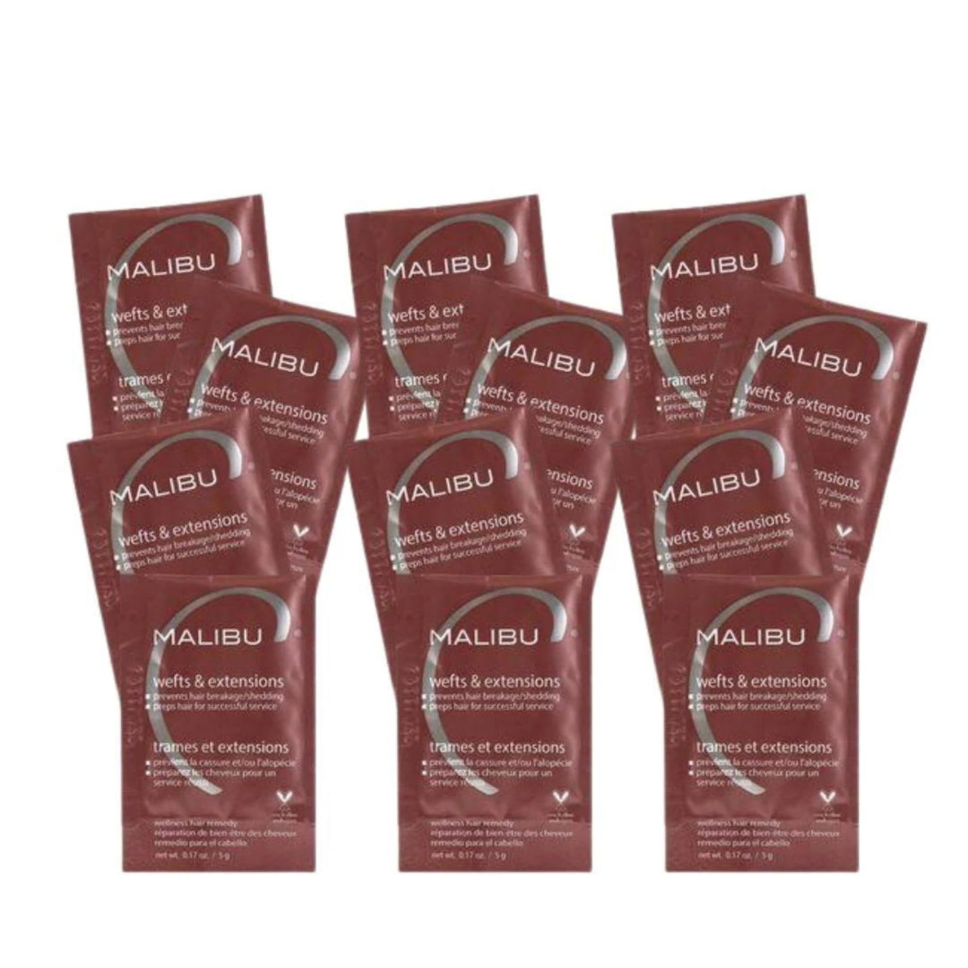 White Smoke Malibu C Wefts & Extensions Wellness Hair Remedy (12 Packets) - Removes Build Up + Prevents Hair Breakage - Prepares Natural Hair for Hair Extension Application