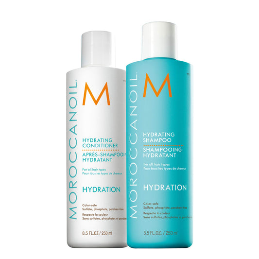 White Smoke Moroccanoil Hydrating Shampoo and Conditioner Bundle, 8.5 Fl. Oz Set