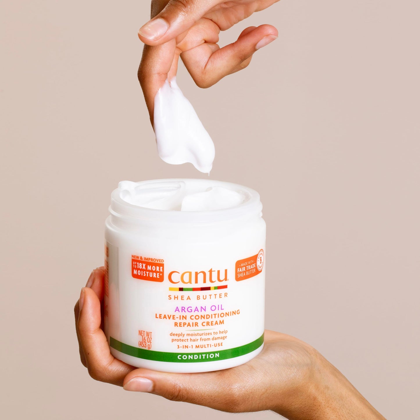 Gray Cantu Leave-In Conditioning Repair Cream with Argan Oil, 16 oz (Pack of 2)