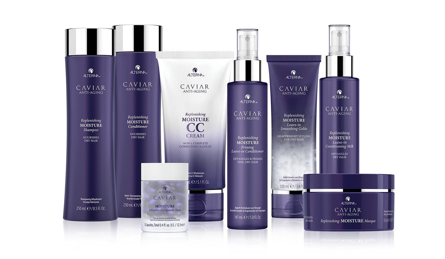 White Smoke Alterna Haircare CAVIAR Anti-Aging Replenishing Moisture Leave-in Conditioning Milk, 5 Fl Oz | Detangles Dry Hair | Sulfate Free, Paraben Free