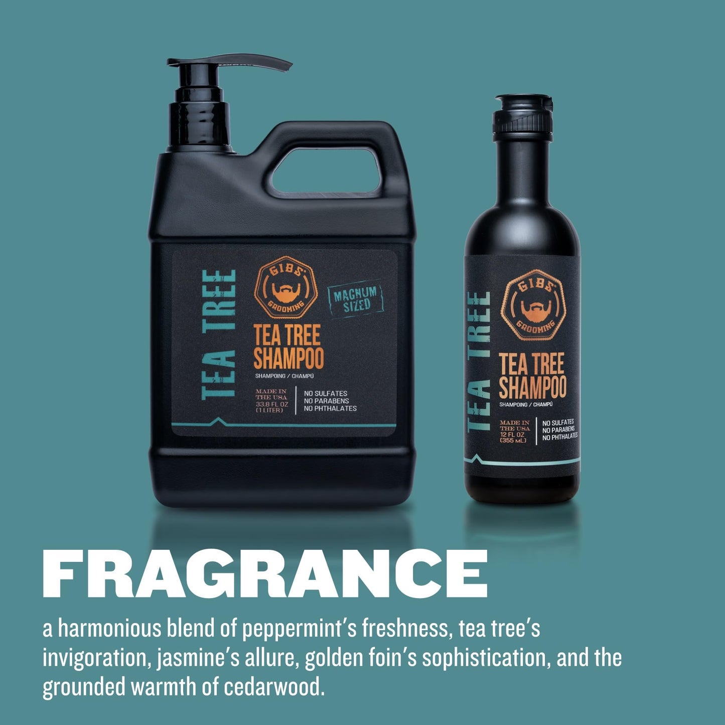 Cadet Blue Gibs Grooming Tea Tree Shampoo and Conditioner Combo Box