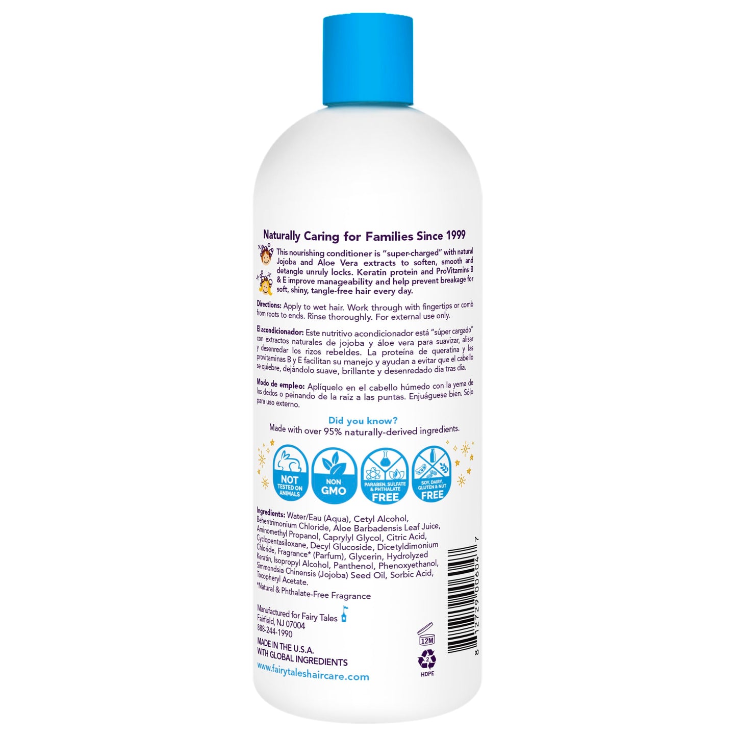 White Smoke Fairy Tales Tangle Tamer Super Charge - Detangling Conditioner for Kids - Paraben Free, Sulfate Free, Gluten Free, Nut Free- 32 oz