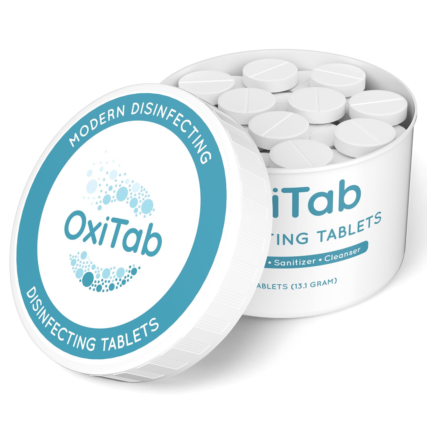 White Smoke OxiTab Hospital-Grade HOCL Effervescent Disinfectant Tablets – EPA Registered – Kills 99.9% of Germs, Bacteria & Viruses – Perfect for Healthcare, Salon & Home Use (30 Tabs, 13.1g)