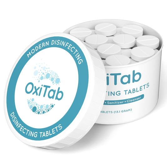 White Smoke OxiTab Hospital-Grade HOCL Effervescent Disinfectant Tablets – EPA Registered – Kills 99.9% of Germs, Bacteria & Viruses – Perfect for Healthcare, Salon & Home Use (30 Tabs, 13.1g)