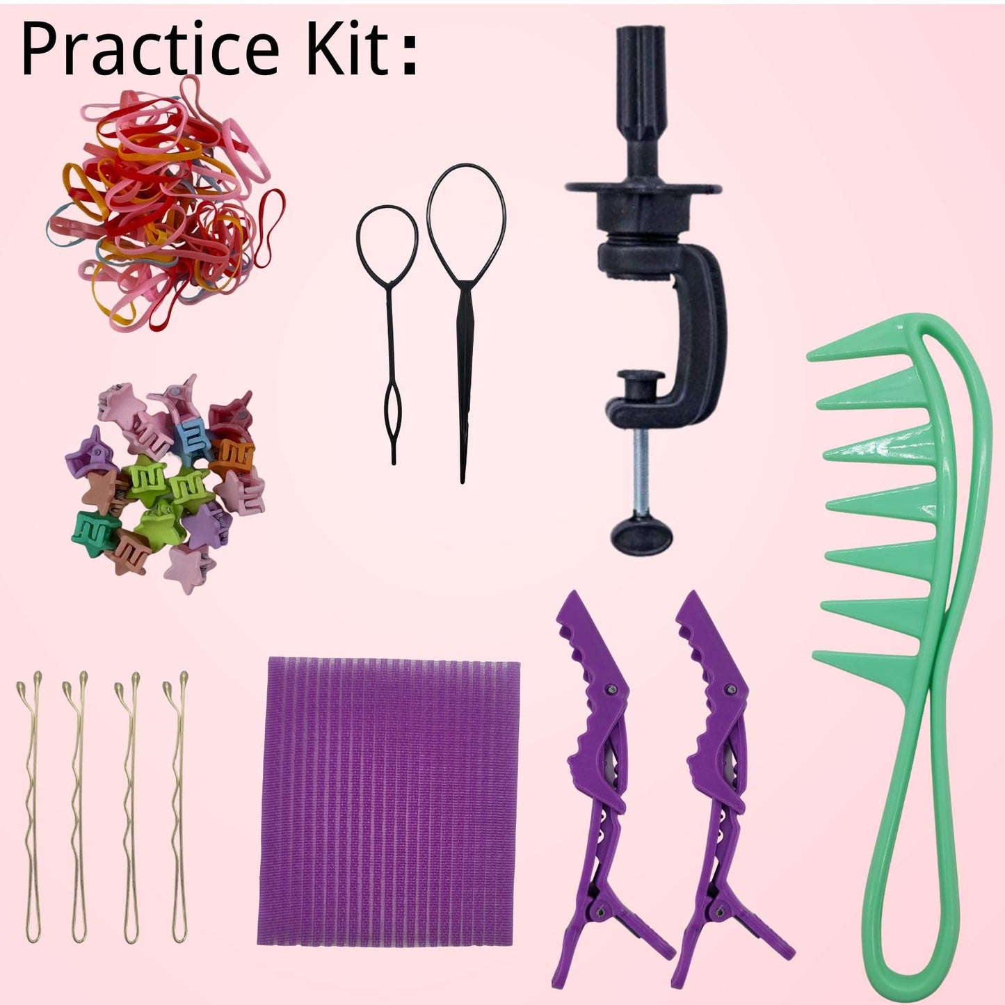 Misty Rose 28inch Real Hair Mannequin Head Cosmetology Training Head to Practice Hairstyles Manikin Head for Beginners Hairdresser Hair Braiding, Cutting Learning Teaching