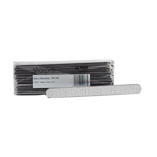 White Smoke StarPro Zebra Washable Foam Cushion Files 100/180 Grit