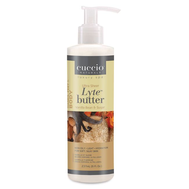 White Smoke Cuccio  Cina Pro  Star Pro Vanilla Bean & Sugar Lyte Ultra-Sheer Body Butter