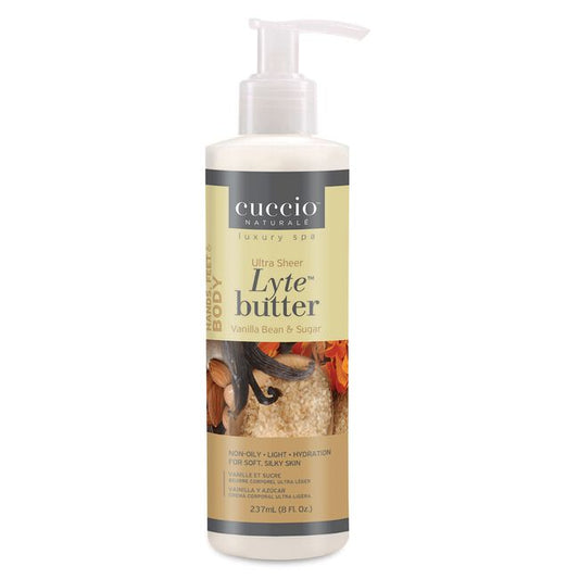 White Smoke Cuccio  Cina Pro  Star Pro Vanilla Bean & Sugar Lyte Ultra-Sheer Body Butter