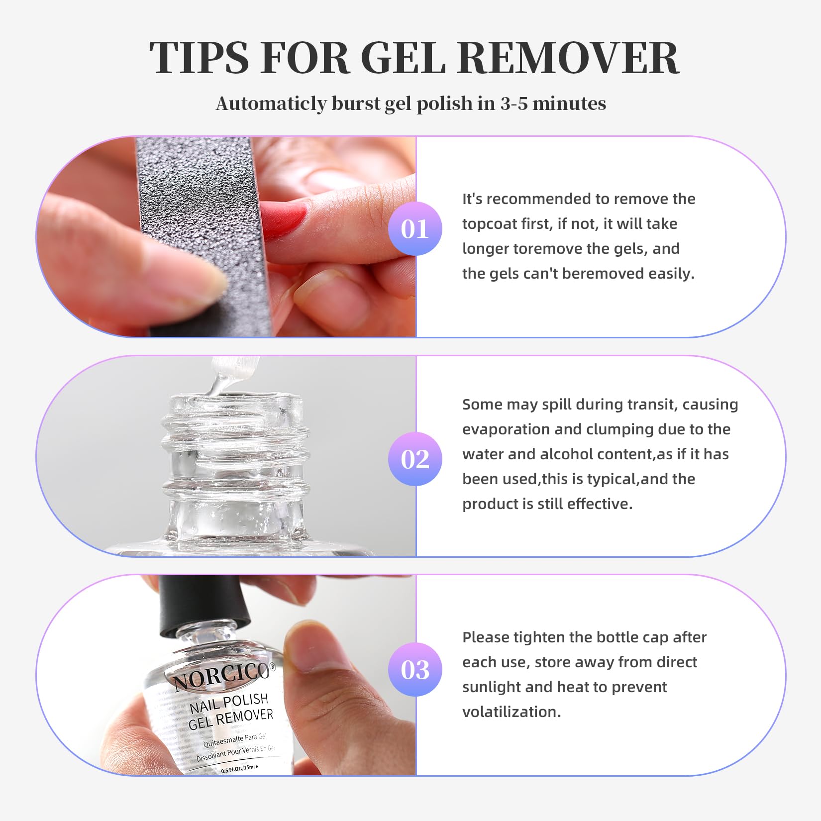 White Smoke Gel Polish Remover, Cuticle Oil for Nails (10ml) & Pro-Tools, Fast-Acting Gel Nail Remover (15ml) Works in 2-5 Mins, No Soak for Salon-Quality At-Home Manicure, Gentle Formula with Moisturizing Care