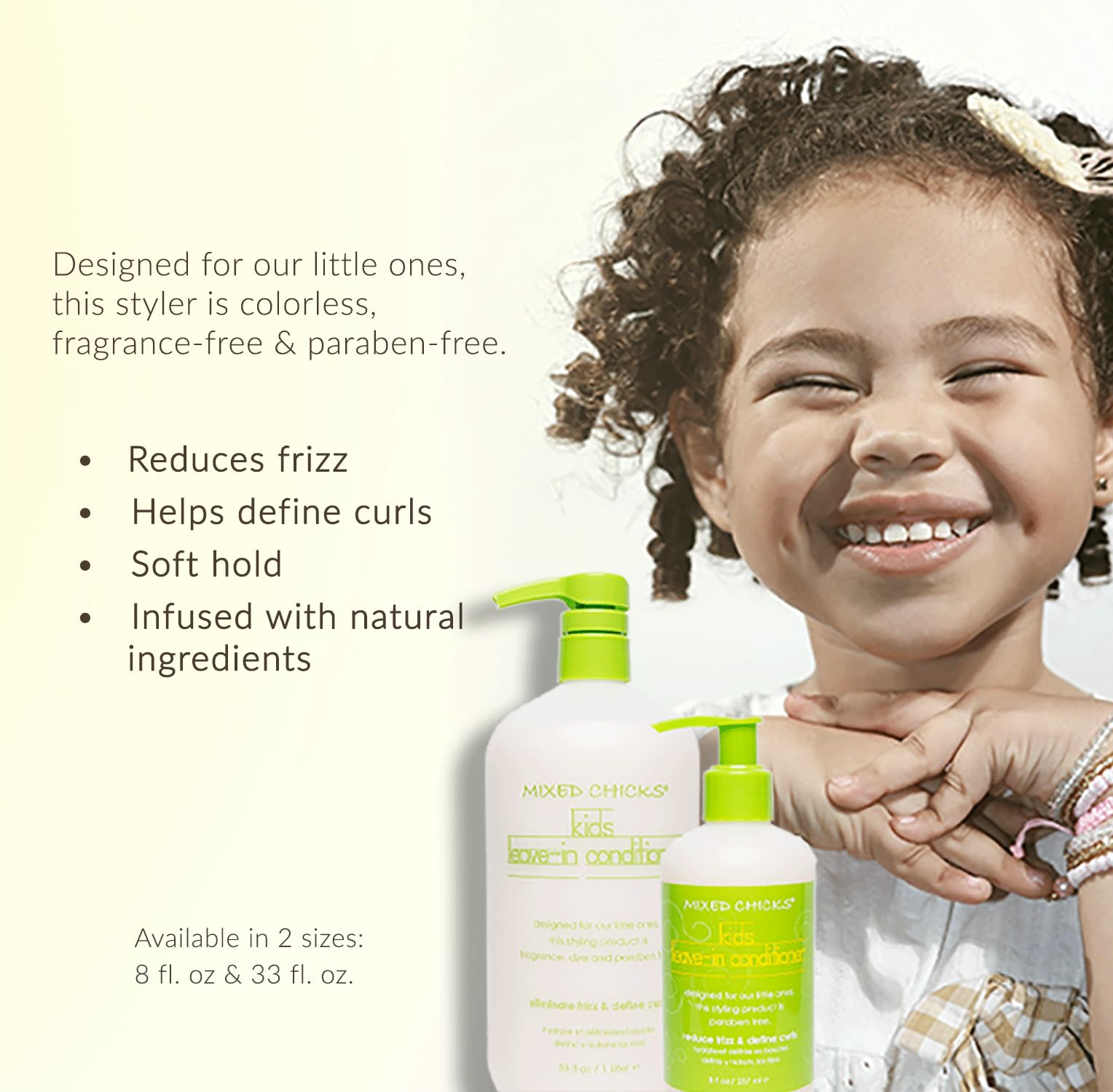 Seashell Mixed Chicks Kids Leave-In Conditioner - Eliminate Frizz & Define Curls, 8 fl.oz.