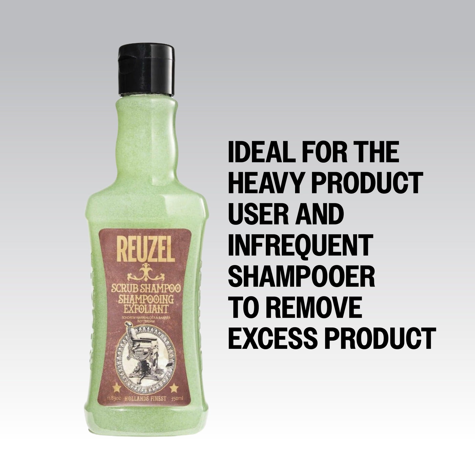 White Smoke Reuzel Scrub Shampoo, Deeply Cleanses, 11.83 oz