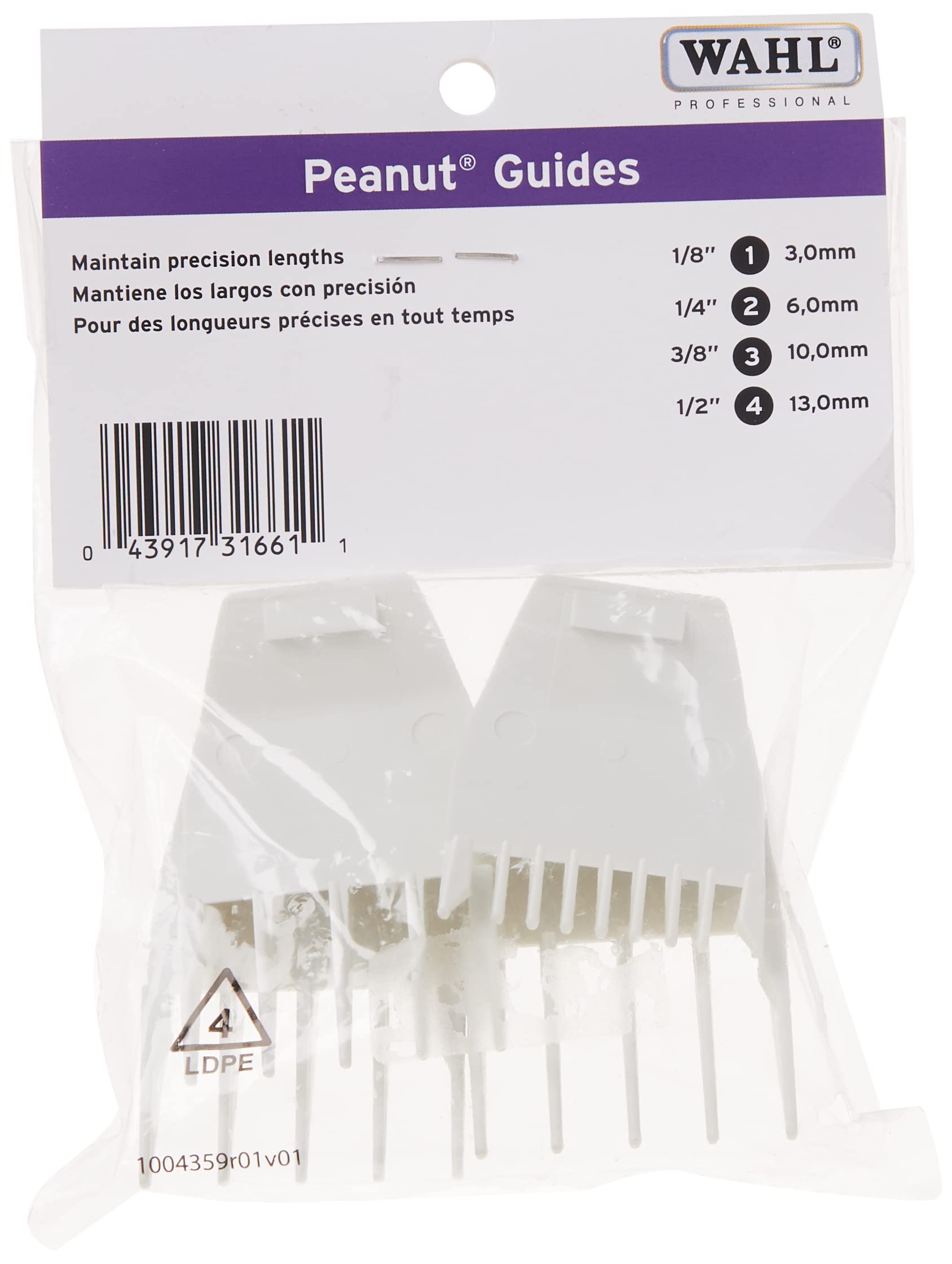 White Smoke WAHL Comb Set for Peanut Trimmer, White