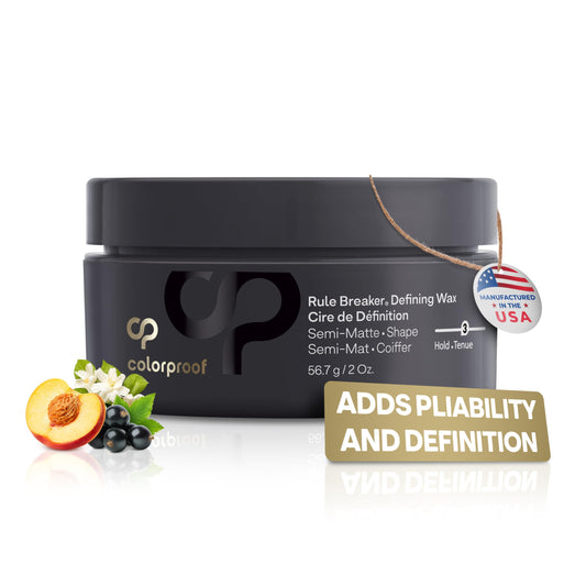 White Smoke Colorproof Rule Breaker Defining Hair Wax 2 Fl. Oz. Styling Wax with Black Currant, Jasmine & Peach Scent, Heat and Color-Protecting Hair Wax for Men & Women