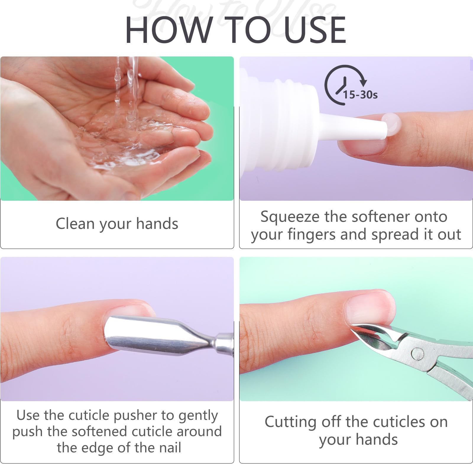 White Smoke NXJ INFILILA Cuticle Softener, Instant Cuticle Remover Liquid for Hand, Foot & Nail Care, Salon Quality Professional Instant Softener Cream for Manicure & Pedicure Use
