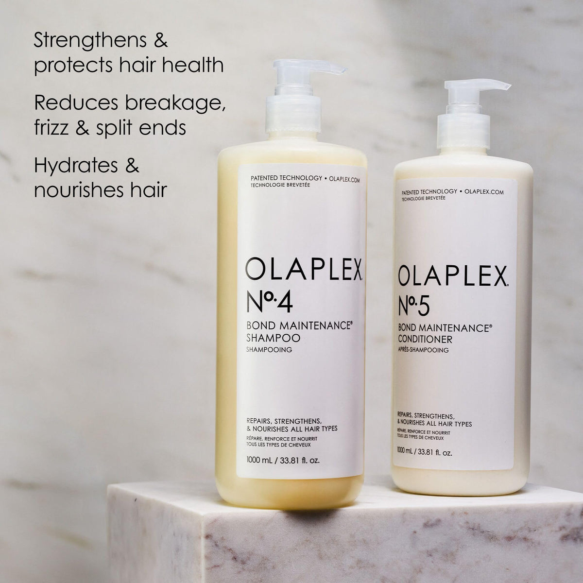 Gray Olaplex Nº.5 Bond Maintenance™ Hair Strengthening Conditioner: Repairs Damage & Defend Against Future Breakage | Reduce Frizz | For Coily, Curly, Straight, and Wavy, 1000 mL / 33.81 Fl. Oz.