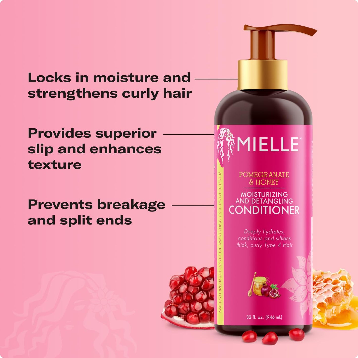 Light Pink Mielle Organics Pomegranate & Honey Twin Pack (Shampoo & Conditioner)