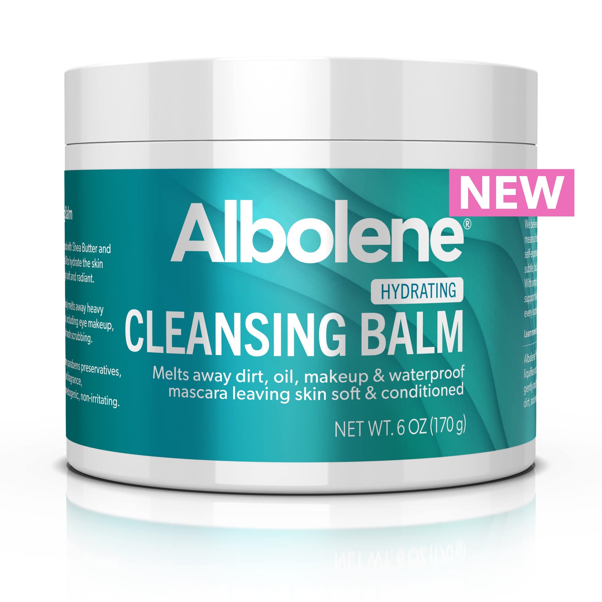 White Smoke Albolene Cleansing Balm - Hydrating Makeup Remover & Face Wash with Shea Butter & Jojoba Oil - Gently Dissolves Waterproof Makeup - Fragrance-Free - Dermatologist-Developed - 6 oz (Pack of 1)