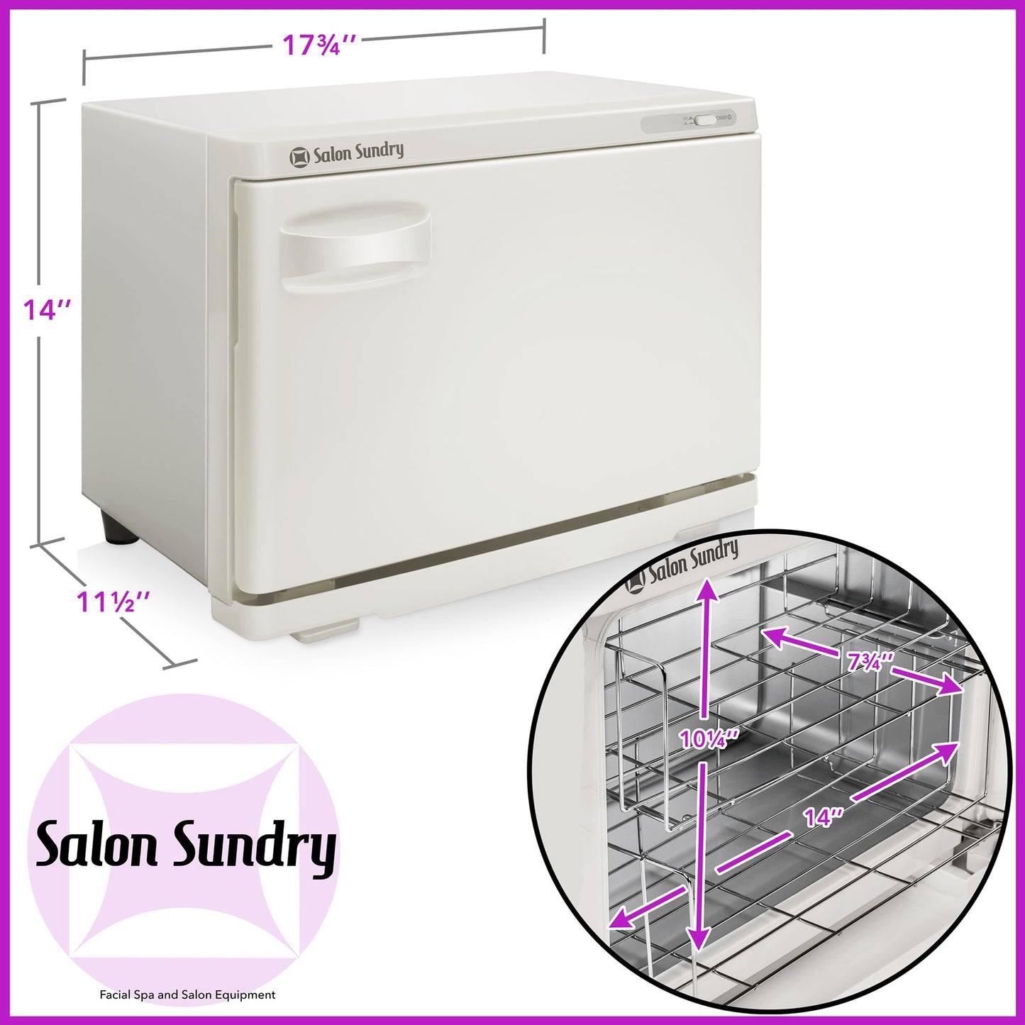 White Smoke Salon Sundry Professional High Capacity Hot Towel Warmer Cabinet - Facial Spa and Salon Equipment - White