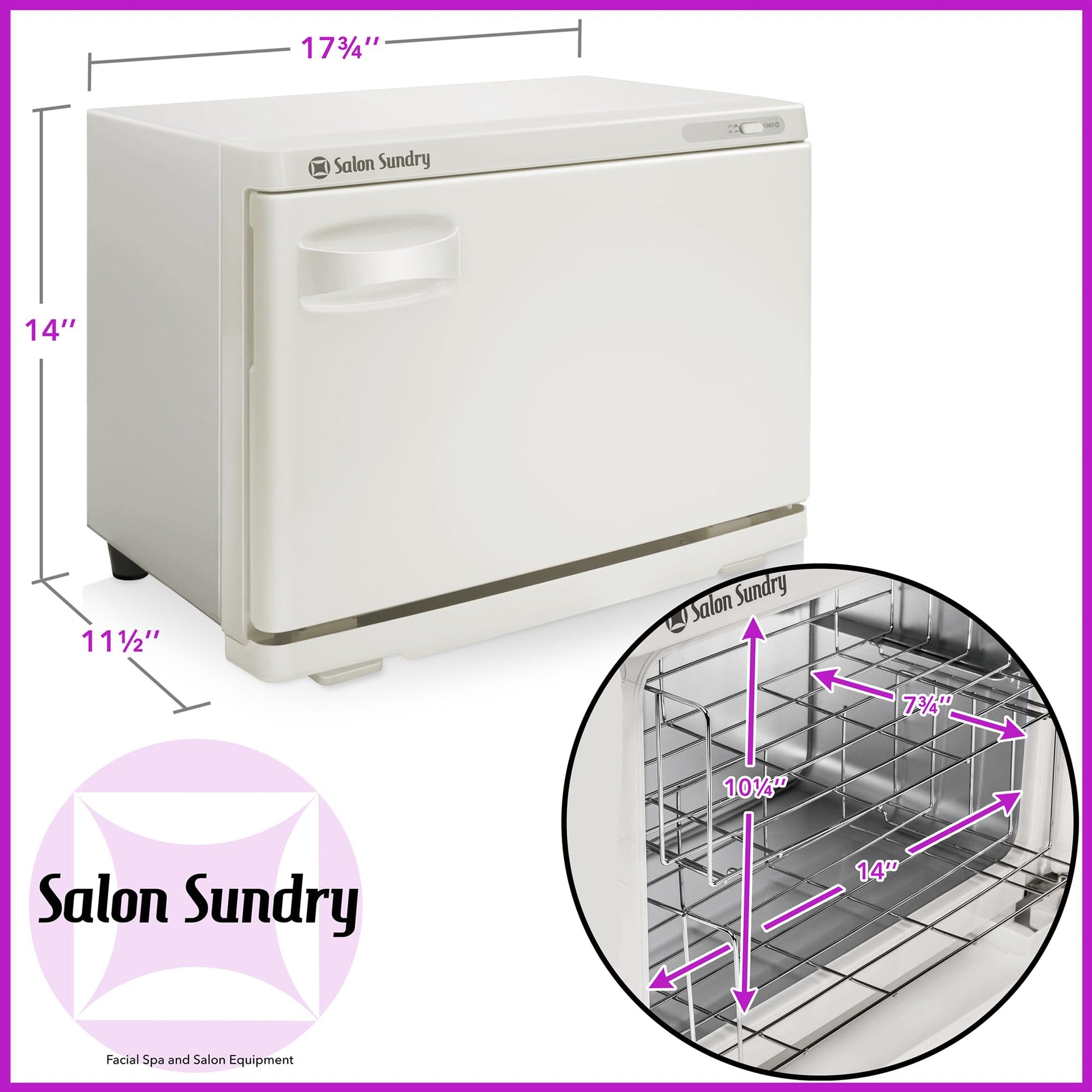 White Smoke Salon Sundry Professional High Capacity Hot Towel Warmer Cabinet - Facial Spa and Salon Equipment - White