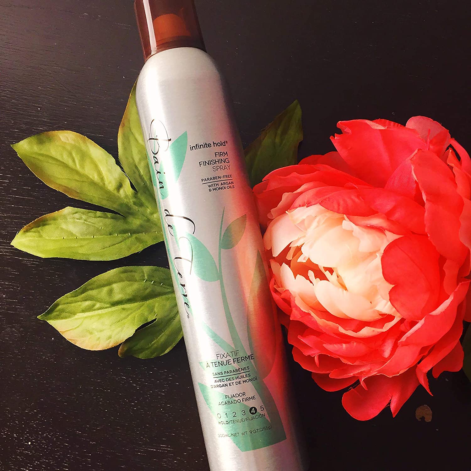 Black Bain de Terre Hairspray | Argan & Monoi Oils | 9 Fl Oz