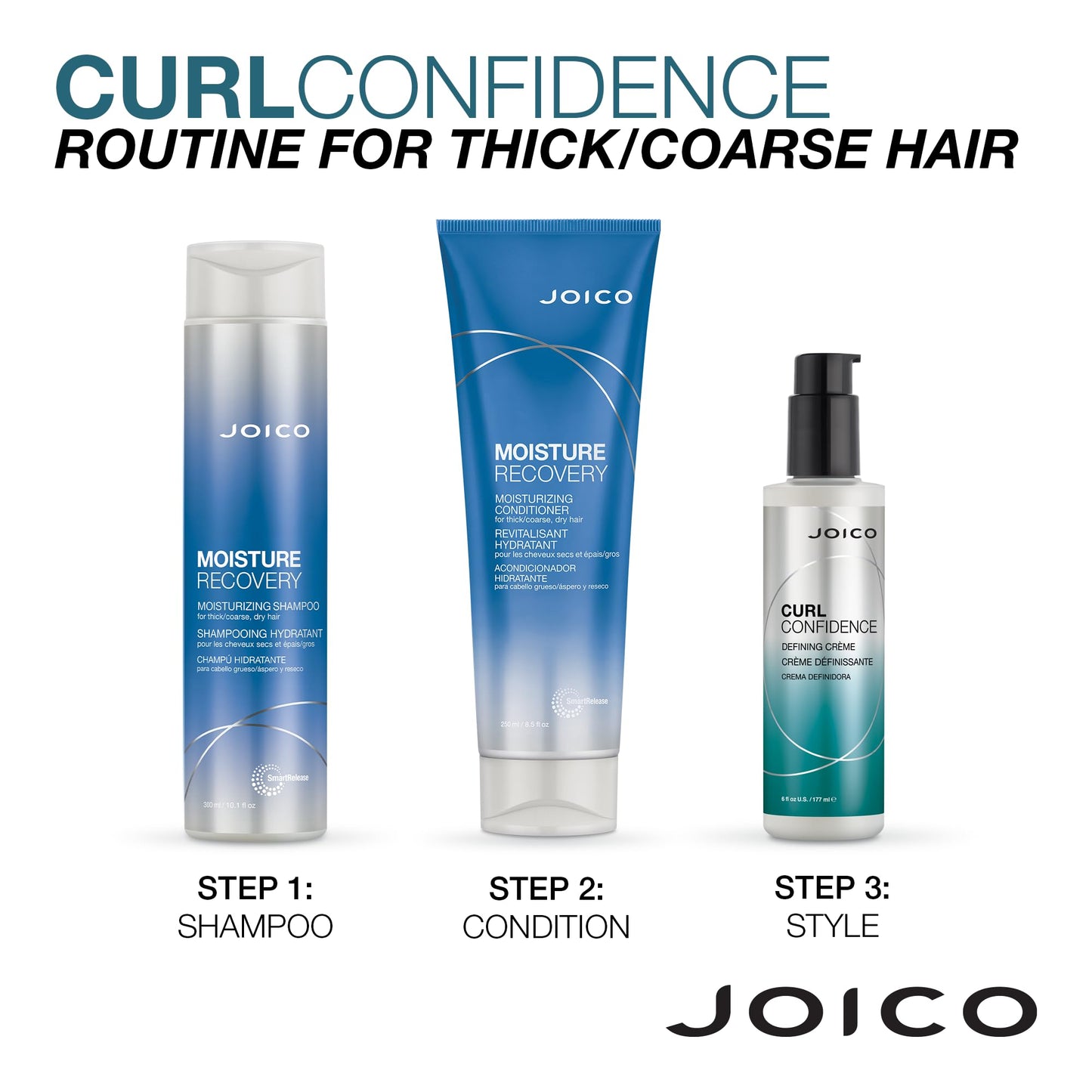 White Smoke Joico Curl Confidence Defining Crème | For Curly Hair | Reduce Frizz | Define Textures | Boost Shine & Brilliance | Gluten & Paraben Free