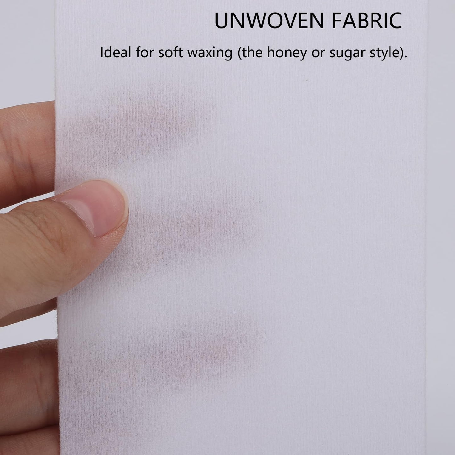 Light Gray 500Pcs Non Woven Wax Strips Soft Waxing Paper Sheets for Body Facial Hair Removal (7.8" x 2.8" and 3.9" x 1.5")