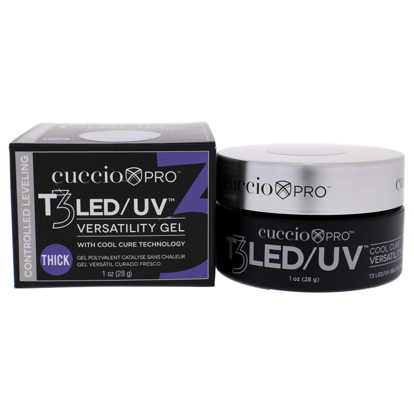 White Smoke Cuccio Pro T3 LED/UV Cool Cure Versatility Gel- Controlled Levelling- Incredibly Flexible- Strong Adhesion- Thick Viscosity- Fast Application- Quick Cure- Opaque Brazilian Blush- 1 Oz Nail Gel