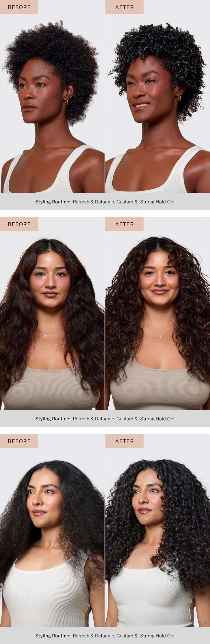Lavender Rizos Curls Strong Hold Gel - Long-Lasting, Flake-Free Gel for Curly, Coily, and Wavy Hair, Frizz Control, Curl Definition & Shine, Vegan Collagen Peptides & Sugar Cane Extract, 8oz