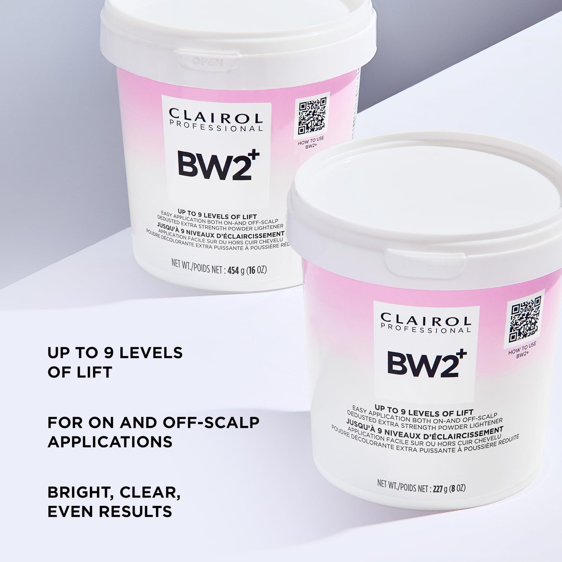 Lavender Clairol Professional BW2+ Dedusted Extra Strength Powder Lightener for Hair Highlights, 32 oz.