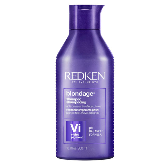 White Smoke Redken Blondage Color Depositing Purple Shampoo For Blonde, Bleached or Highlighted Hair - Neutralizes Brassy Tones With Salicylic Acid, 10.1 Fl Oz