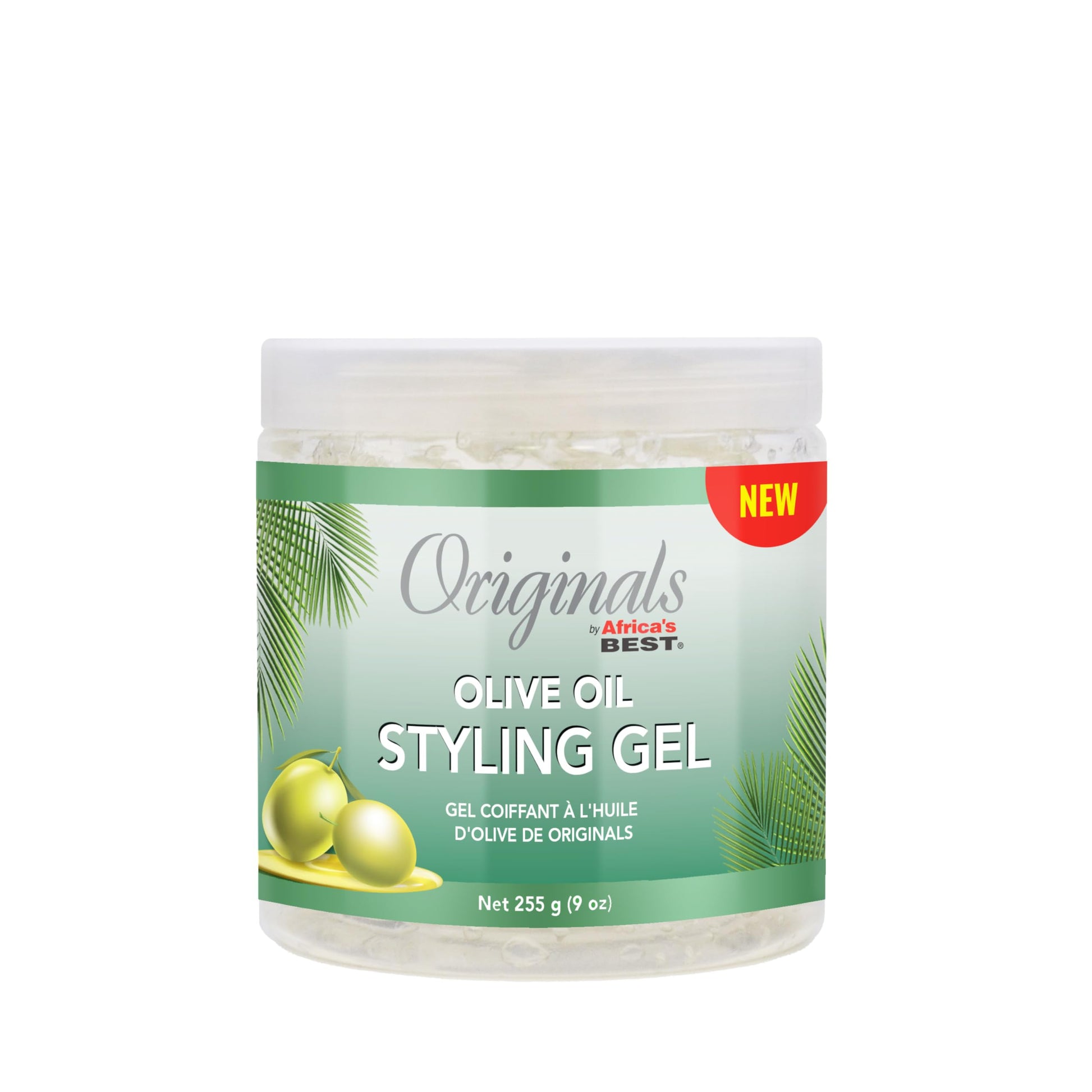Light Gray Originals by Africa's Best Olive Oil Styling Gel - for Non-Flaky, Superior Hold and Shine - 9 oz