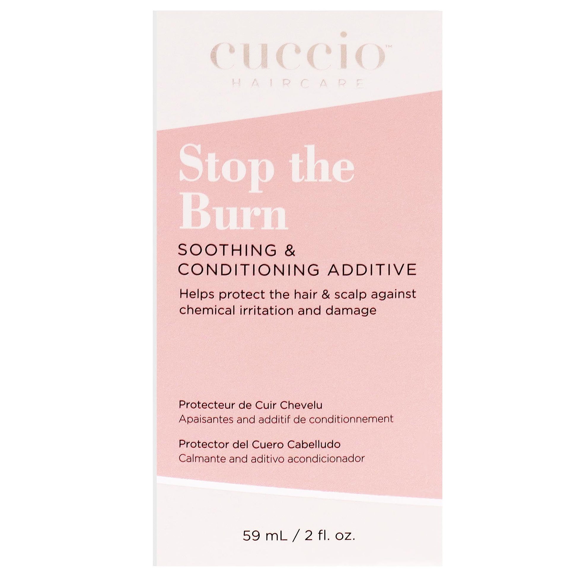 Pink Cuccio Haircare Stop The Burn - Prevents Chemical Burn And Peroxide Damage - Reduces Scalp Itching And Irritations - Can Be Mix Into Formula - Apply Directly To Problem Area - 2 Oz Conditioner