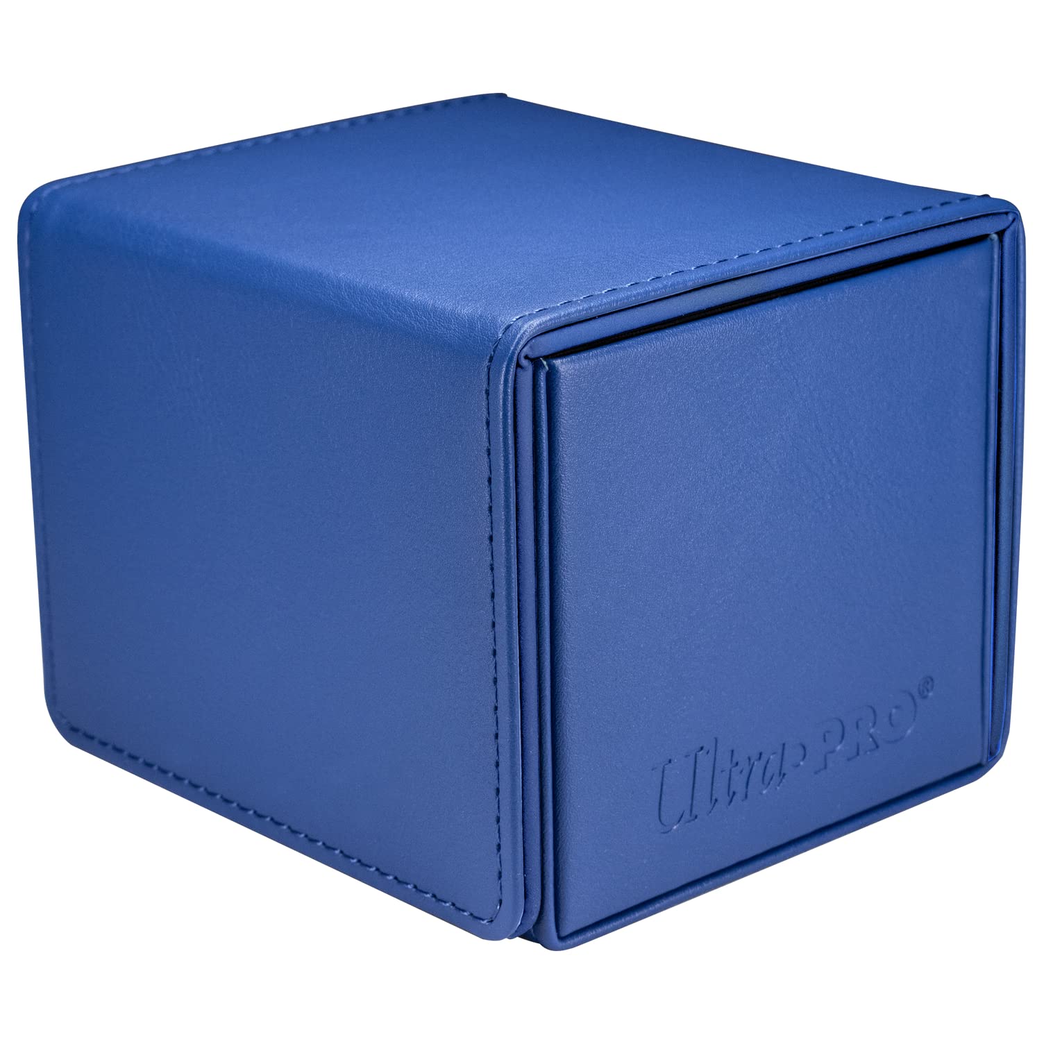 Dark Slate Blue Ultra Pro - Vivid Alcove Edge Deck Box (Blue) - Stores & Protects Up To 100 Standard Size Collectible, Baseball, Gaming, Sports or Any Standard Size Cards In Your Collection