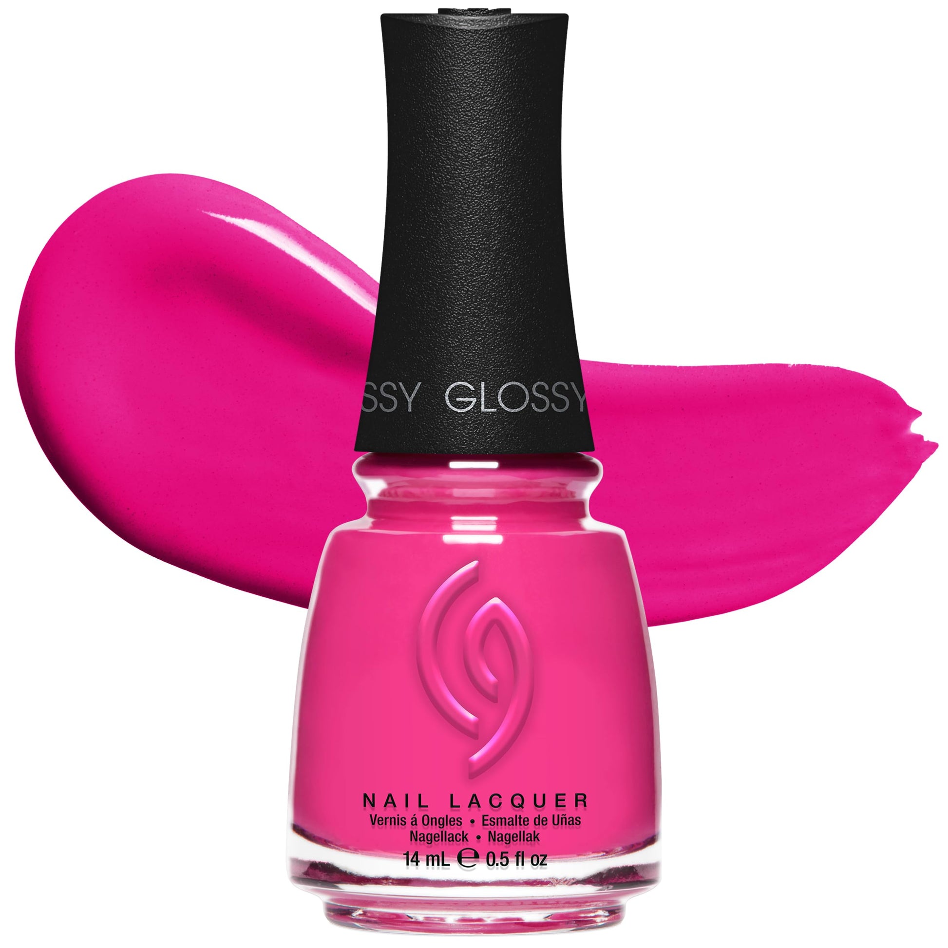 White Smoke China Glaze CG Nail Lacquer Make an Entrance – Deep Fuchsia Nail Polish, Quick Dry, Chip Resistant Glossy Finish for Salon & DIY Manicure, 0.5 fl oz