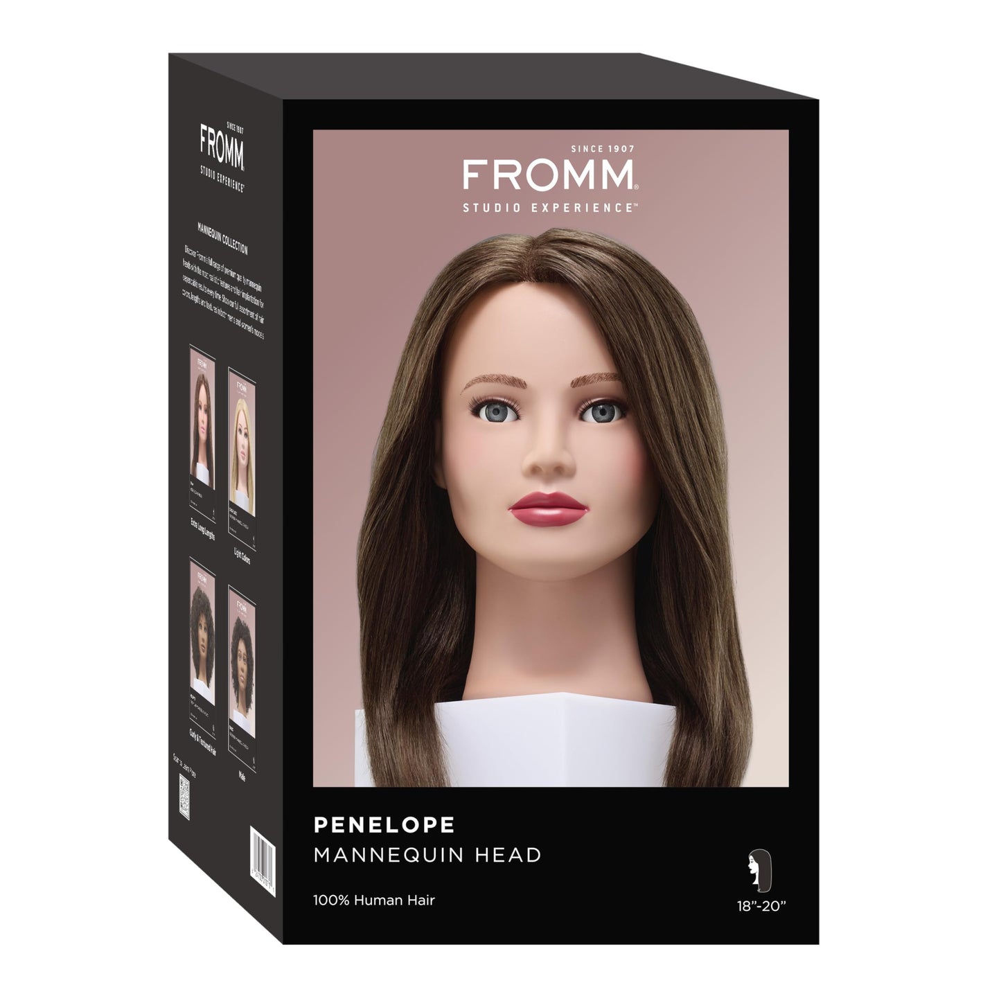 Black Fromm Penelope Mannequin Hair, 18 to 20 Inch