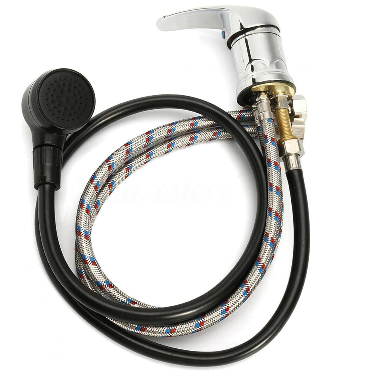 White Smoke Reicyfang Basin Faucet Shower Head Wash Hair Tap Mixing Valve, Brass Salon Shampoo Bowl Faucet and Sprayer Kit, Salon Sink Faucet Replacement or Salon Sink Parts, Salon Spa Hot Cold Mixer