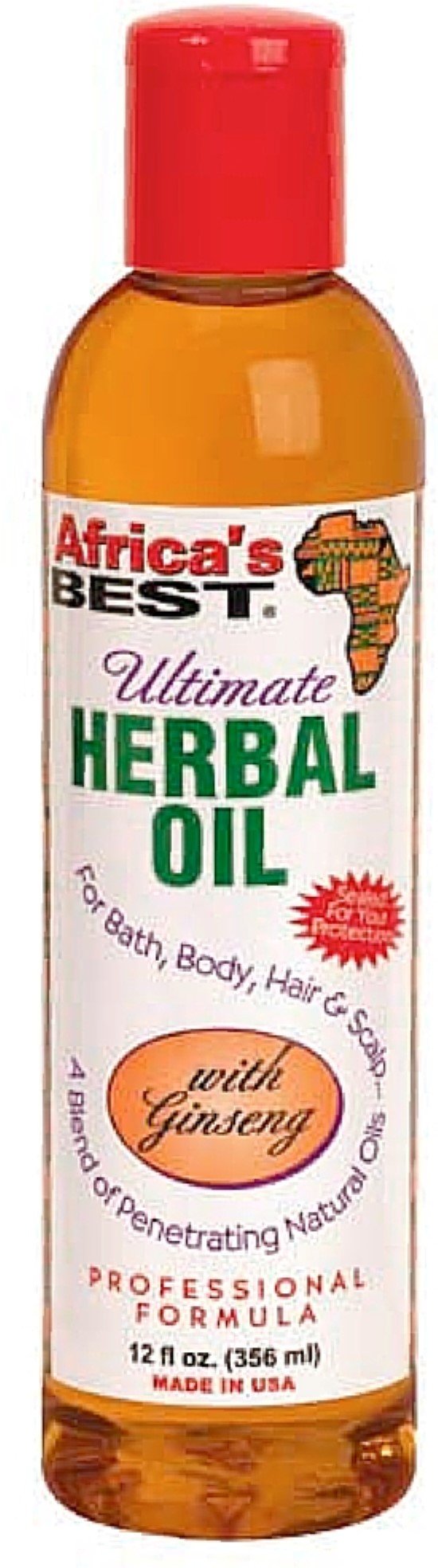 White Smoke Africa's Best Ultimate Herbal Oil with Ginseng - For bath, body, hair & scalp
