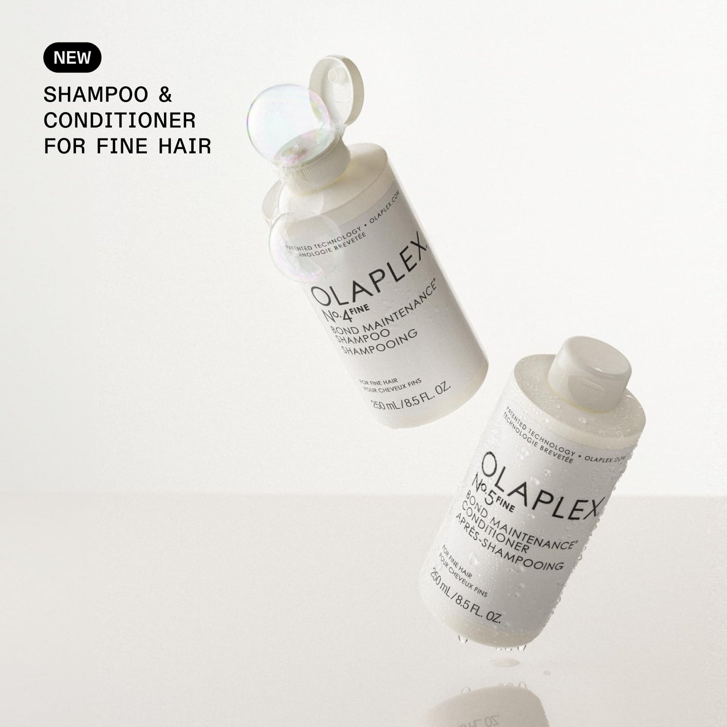 White Smoke Olaplex Nº. 4 FINE Bond Maintenance Shampoo: Volumize & Strengthen | Gently Cleanse & Non Stripping | For Coily, Curly, Straight, and, Wavy 100 mL / 3.3 Fl Oz