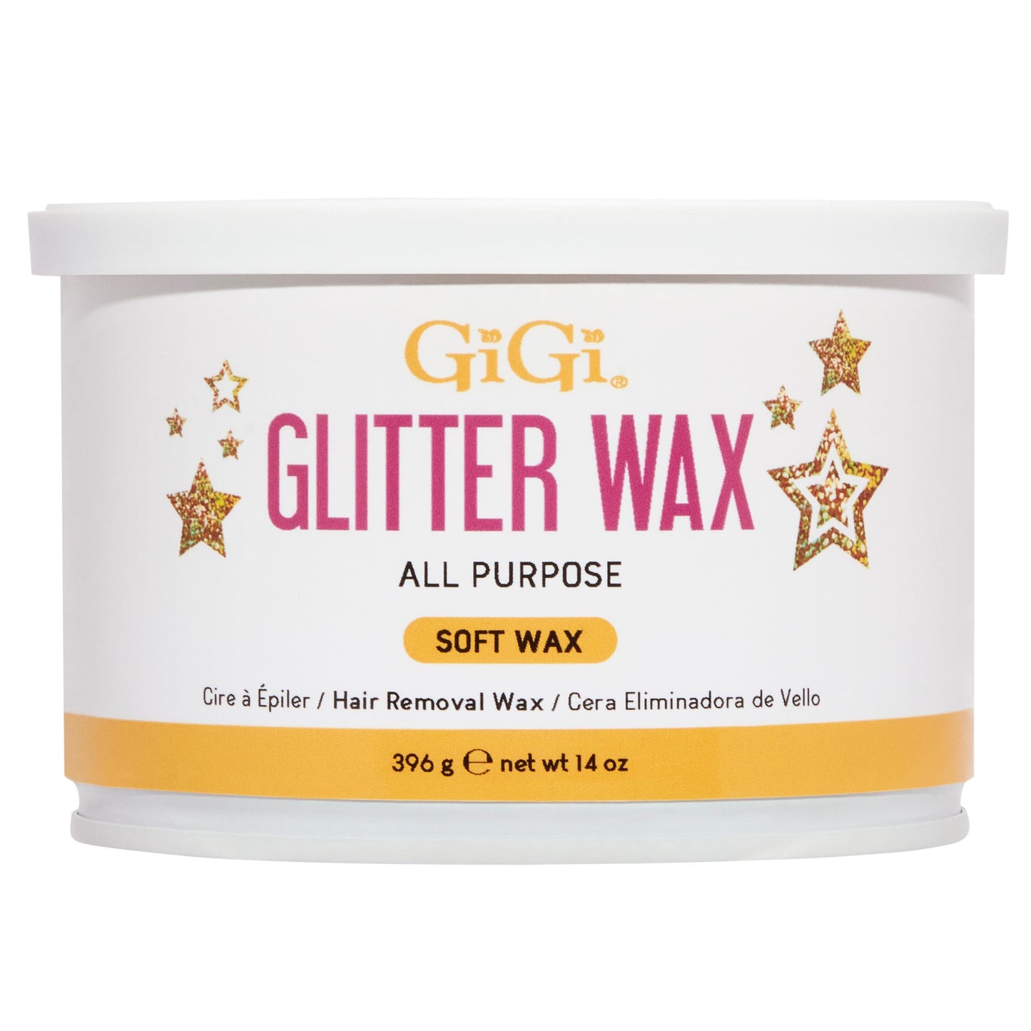 Lavender GiGi Glitter Wax – All-Purpose Soft Wax for Hair Removal, Gentle Formula for Face & Body, Ideal for Sensitive Skin, 14 oz