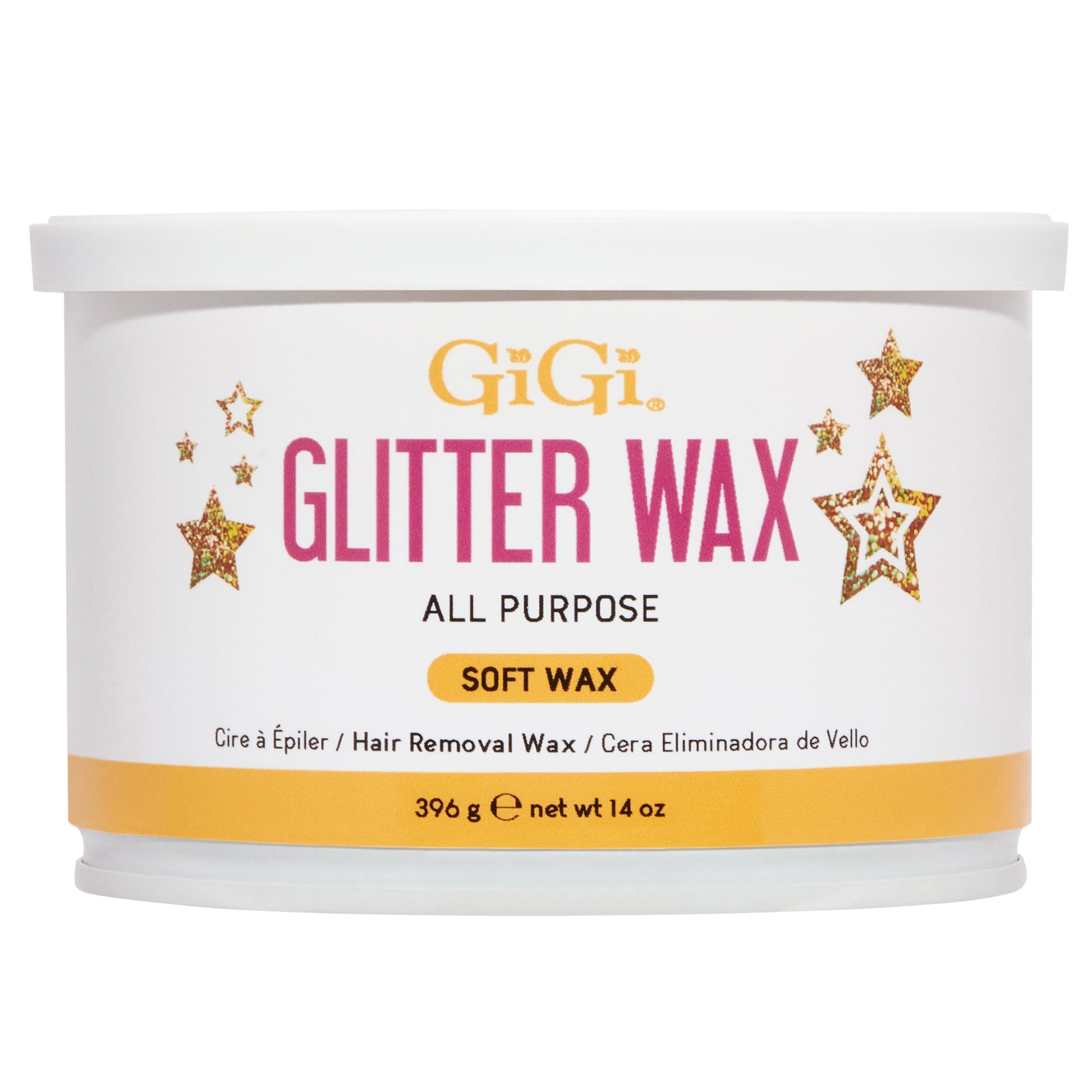 Lavender GiGi Glitter Wax – All-Purpose Soft Wax for Hair Removal, Gentle Formula for Face & Body, Ideal for Sensitive Skin, 14 oz