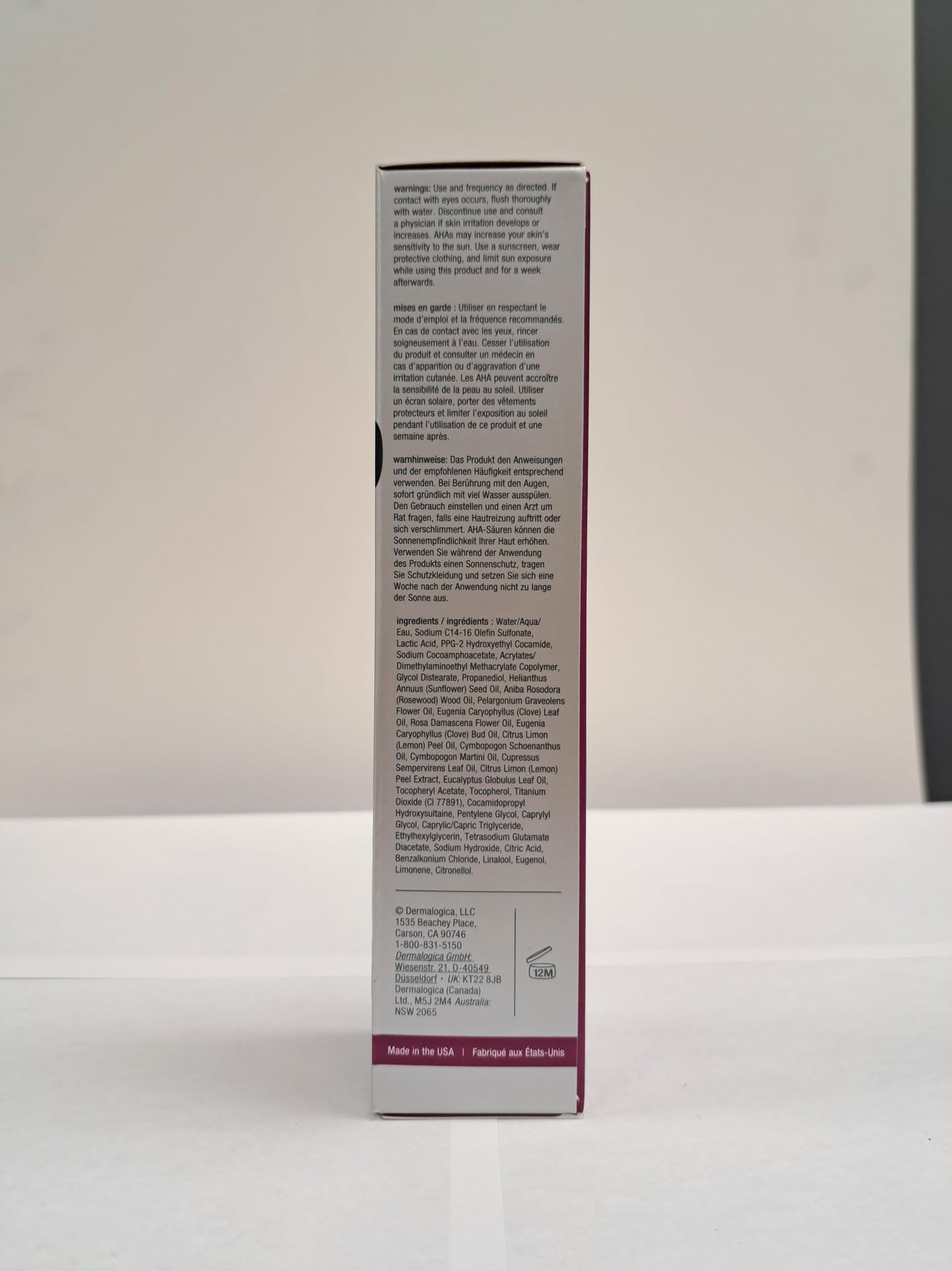 Light Gray Dermalogica Skin Resurfacing Cleanser, Dual-Action Anti-Aging Exfoliating Face Wash and Cleanser - Smoothes Skin with Lactic Acid, 5.1 Fl Oz